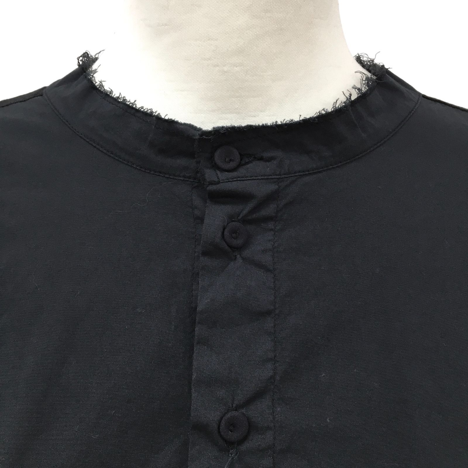 ZM1670 KristenseN DU NORD カットオフバンドカラーチュニックリネン