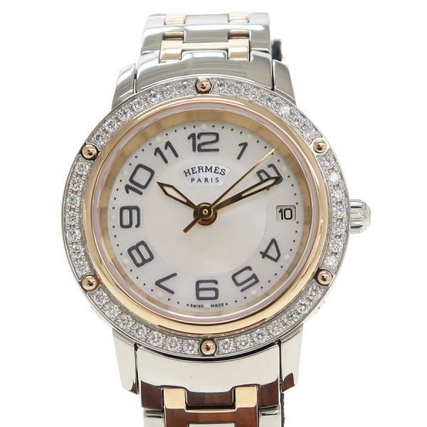 エルメス クリッパーナクレ 24ｍｍ CP 1.222 レディース 腕時計 Aランク