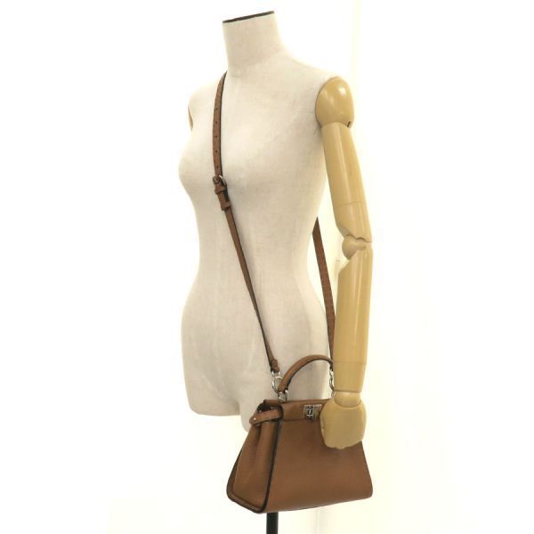  フェンディ ピーカブー ミニ セレリア Aランク メッセンジャーバッグ ショルダーバッグ