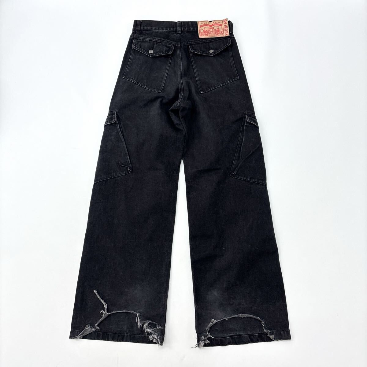 egonlab エゴンラボ　ブラック　バギー　デニムカーゴパンツ 24ss 2024 EGONLAB エゴンラボ CARGO BAGGY DENIM PANTS カーゴ バギー