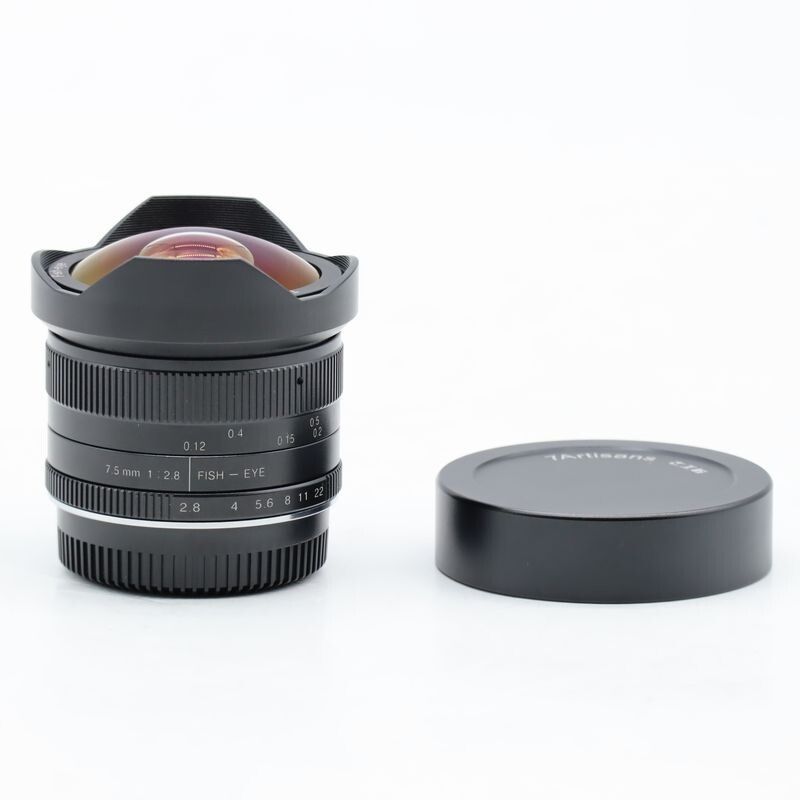七工匠 7 Artisans 7.5 mm F 2.8 FISH-EYE II ED マイクロフォーサーズ ブラック レンズ