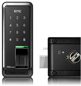 EPIC 電子錠 POPscan HOOK 3 ポップスキャン フック 引き戸用 開錠方法 暗証番号 指紋認証