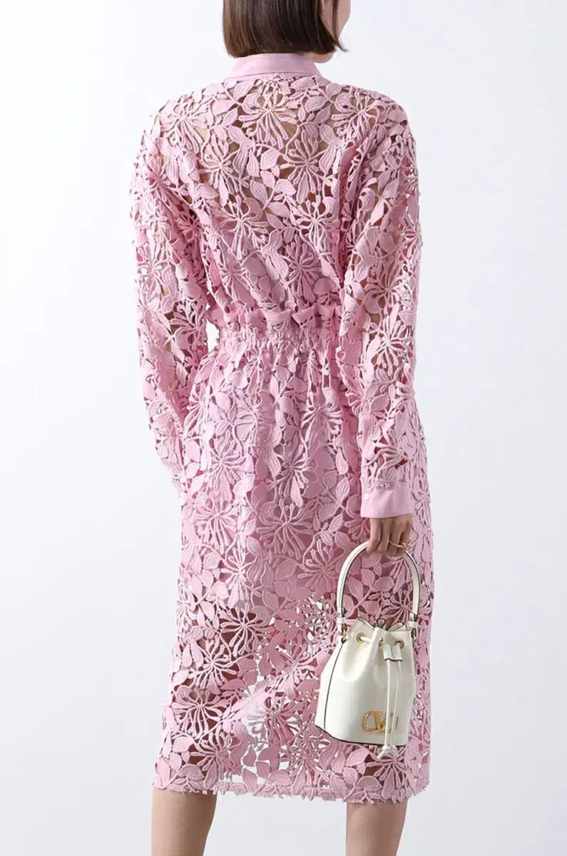 No21 (ナンバー투エンワン) ピンク レース シャツ 割引 ONE PIECE