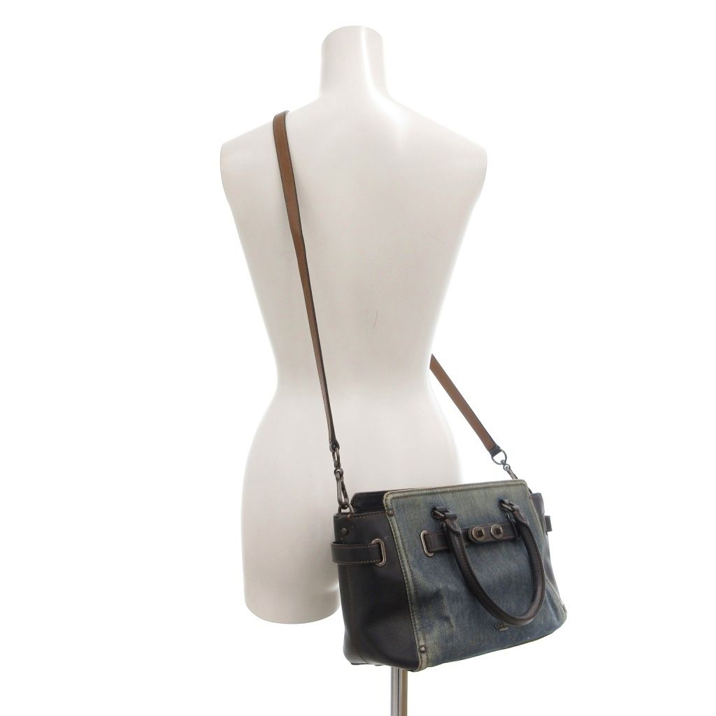 コーチ COACH スワッガー ハンドバッグ ショルダー 2WAY デニム