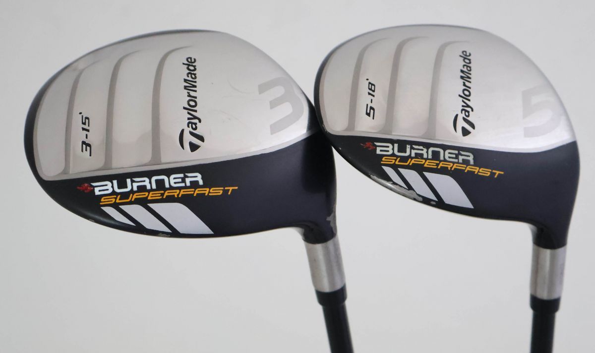 ●テーラーメイドBURNER バーナースーパーファストフェアウェイウッド 3 W＆5 W 2本セット カーボン SR 83553