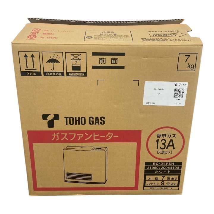 K-134 東邦ガス TOHOガス 都市ガス用 ガスファンヒーター 7～9畳用 RC−24 FSH