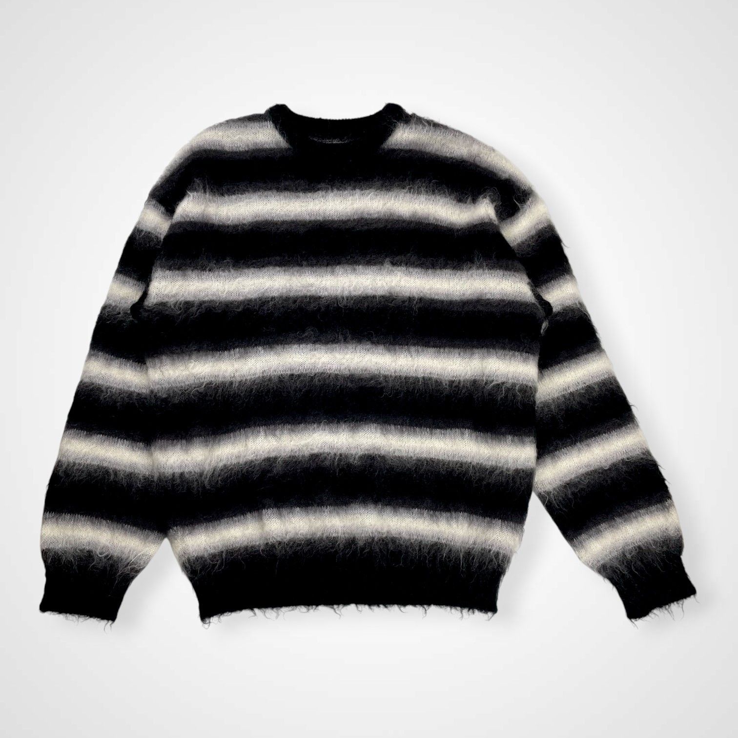 MINEDENIM マインデニム / Blurry Border Mohair Knit Pullover モヘヤ 
