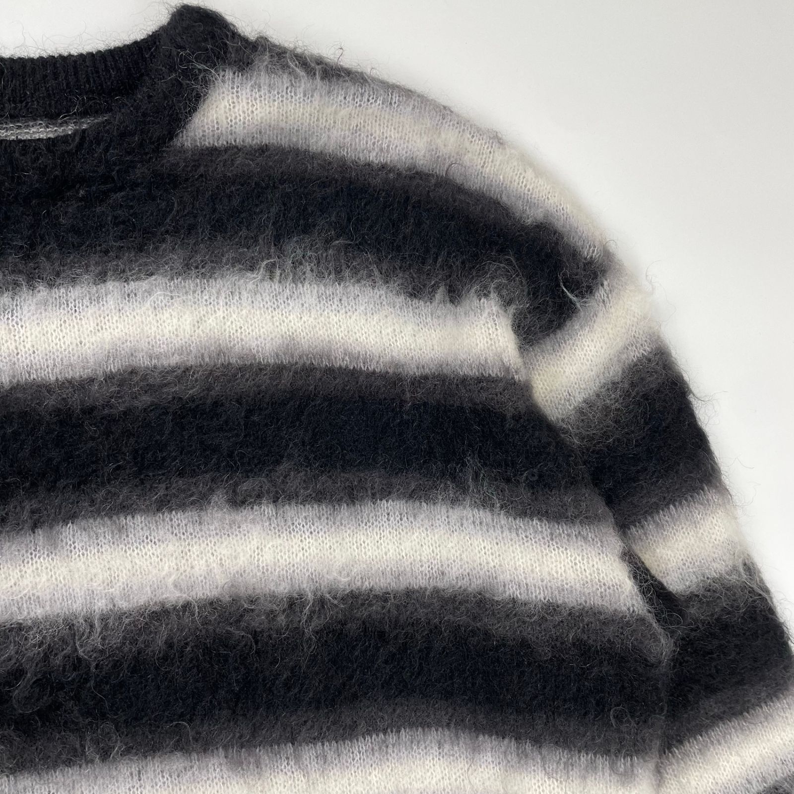 MINEDENIM マインデニム / Blurry Border Mohair Knit Pullover モヘヤ