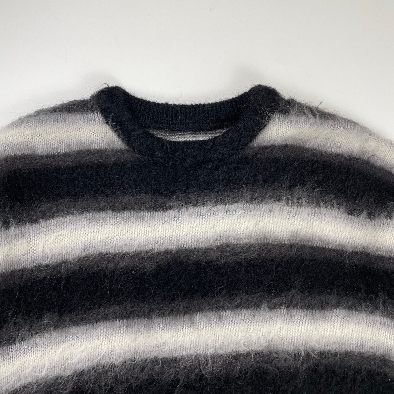 MINEDENIM マインデニム / Blurry Border Mohair Knit Pullover モヘヤ