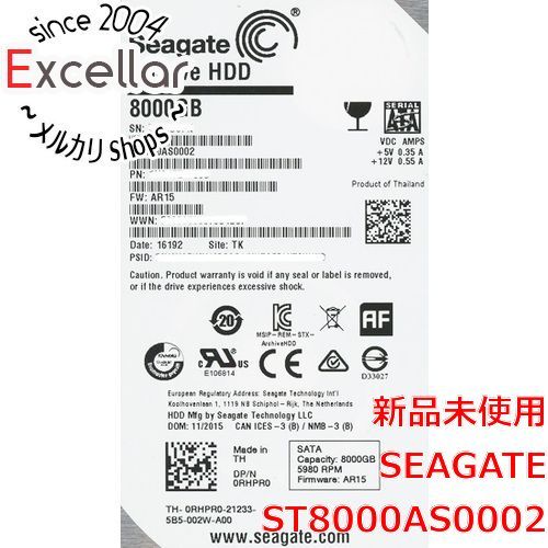 bn 15 SEAGATE製HDD 8 TB SATA 600
