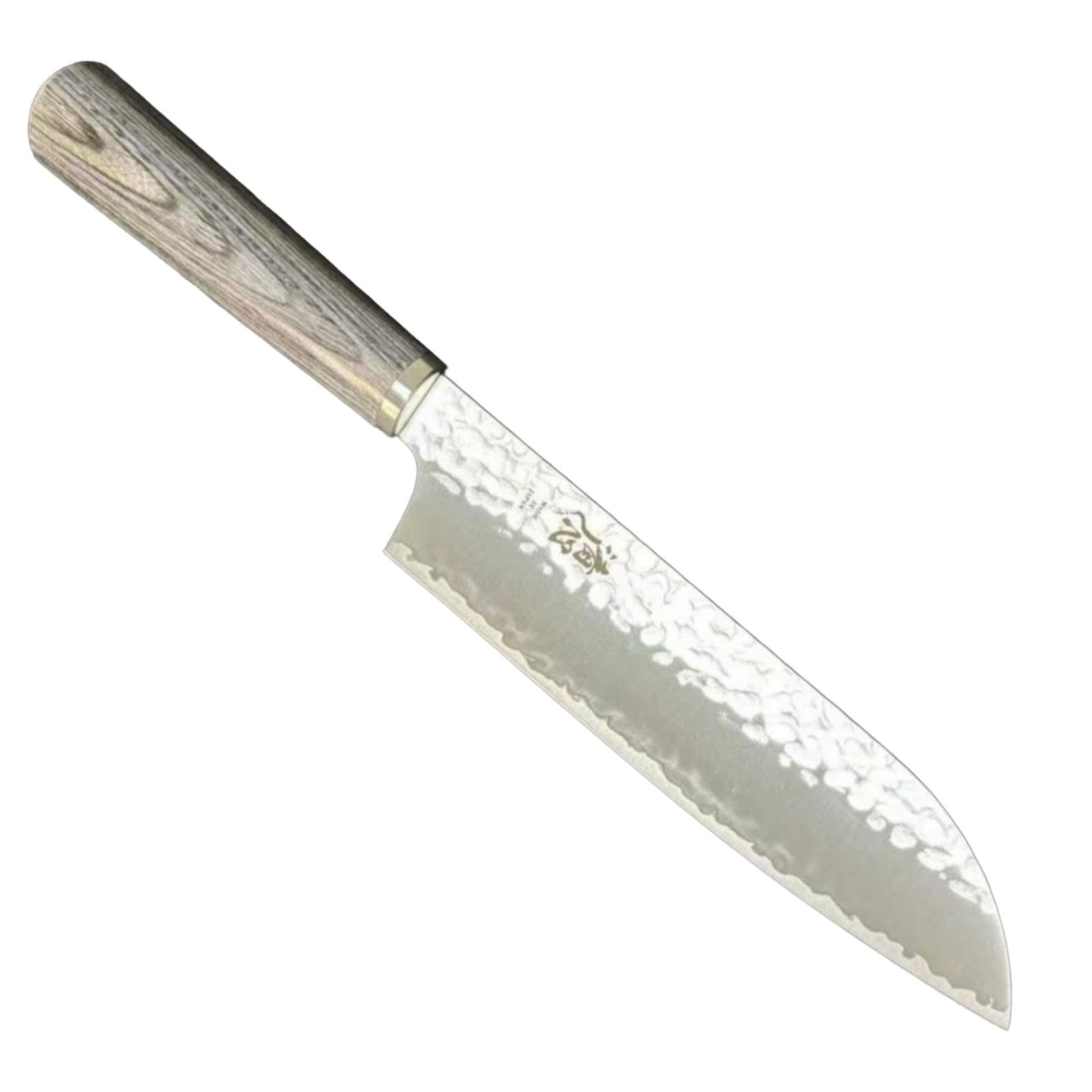 清心 VG10 槌目 チャコール合板柄 シリーズ 三徳 165mm 日本製 Santoku