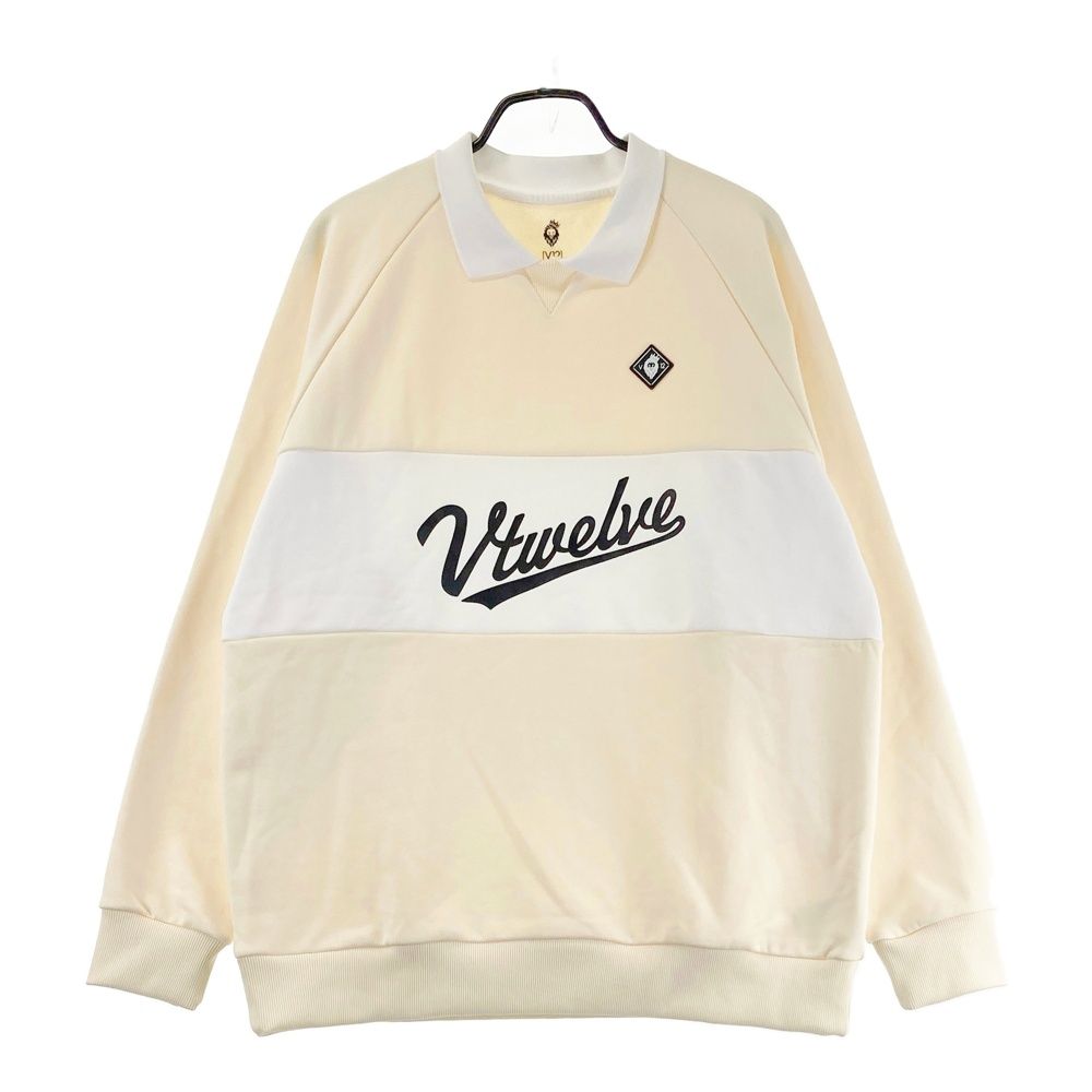サイズ XXL V 12 ヴィトゥエルヴ 2025年モデル 襟付 スウェットトレーナー ベージュ系 ゴルフウェア メンズ ストスト