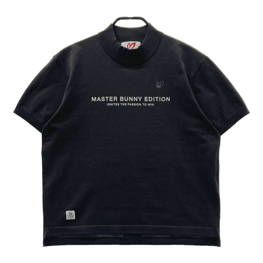 サイズ 1 MASTER BUNNY EDITION マスターバニーエディション ハイネック 半袖ニットシャツ グレー系 ゴルフウェア レディース ストスト