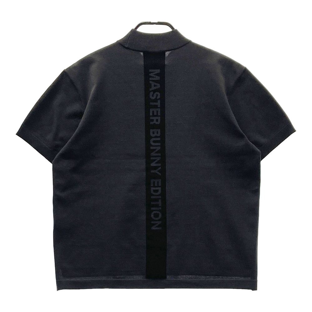 サイズ 1 MASTER BUNNY EDITION マスターバニーエディション 2025年 ハイネック 半袖ニットシャツ グレー系 ゴルフウェア レディース ストスト