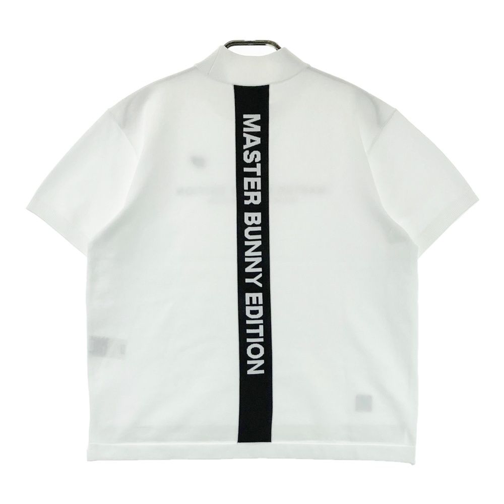 サイズ 0 MASTER BUNNY EDITION マスターバニーエディション 2025年 ハイネック 半袖ニットシャツ ホワイト系 ゴルフウェア レディース ストスト