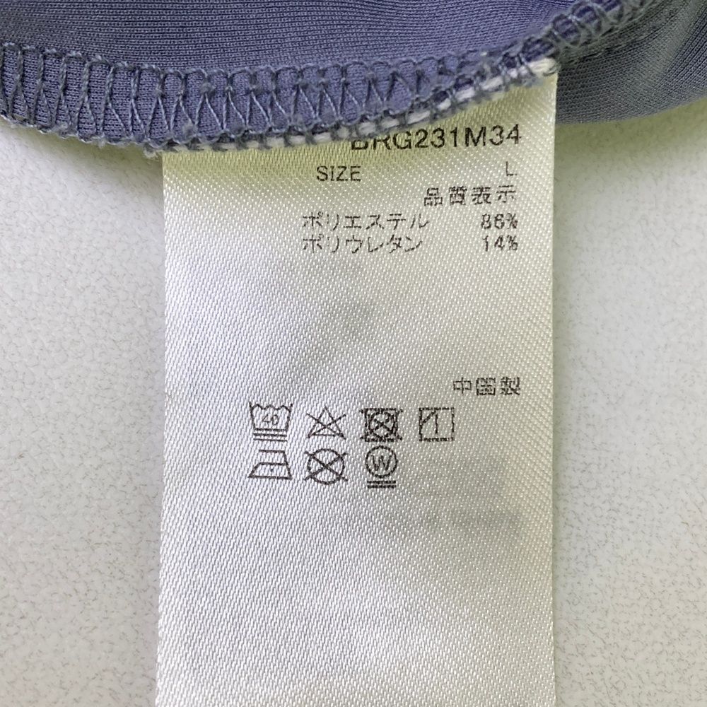 サイズ L GOLF ブリーフィング モデル モックネック長袖スウェットトレーナー グレー系 ゴルフウェア メンズ ストスト スパイクレス ドライバー練習用品