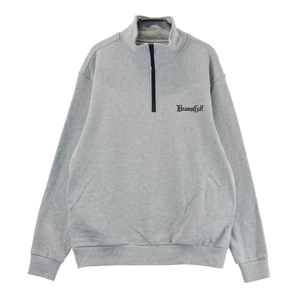 サイズ M BEAMS GOLF ビームスゴルフ 2025年モデル ハーフジップ 長袖 スウェットトレーナー グレー系 ゴルフウェア メンズ ストスト