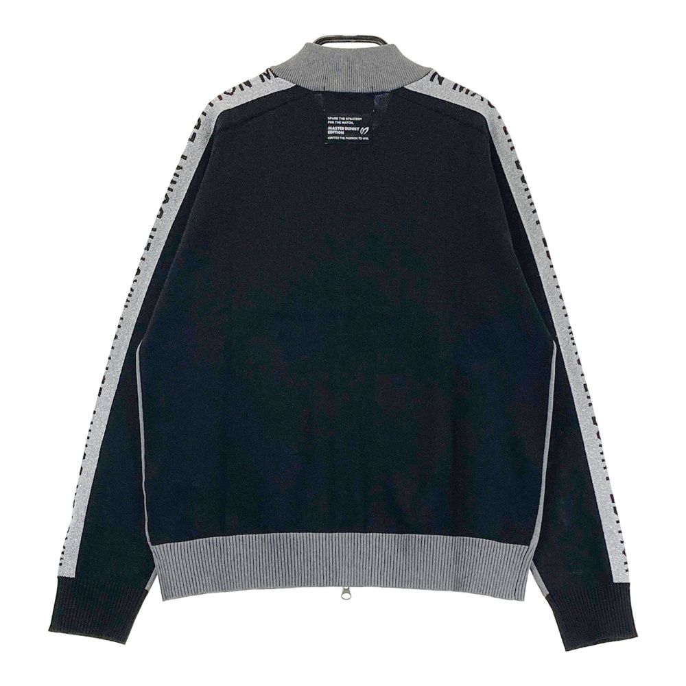 サイズ 1 MASTER BUNNY EDITION マスターバニーエディション モデル ニットジップジャケット ロゴライン グレー系 ゴルフウェア レディース ストスト