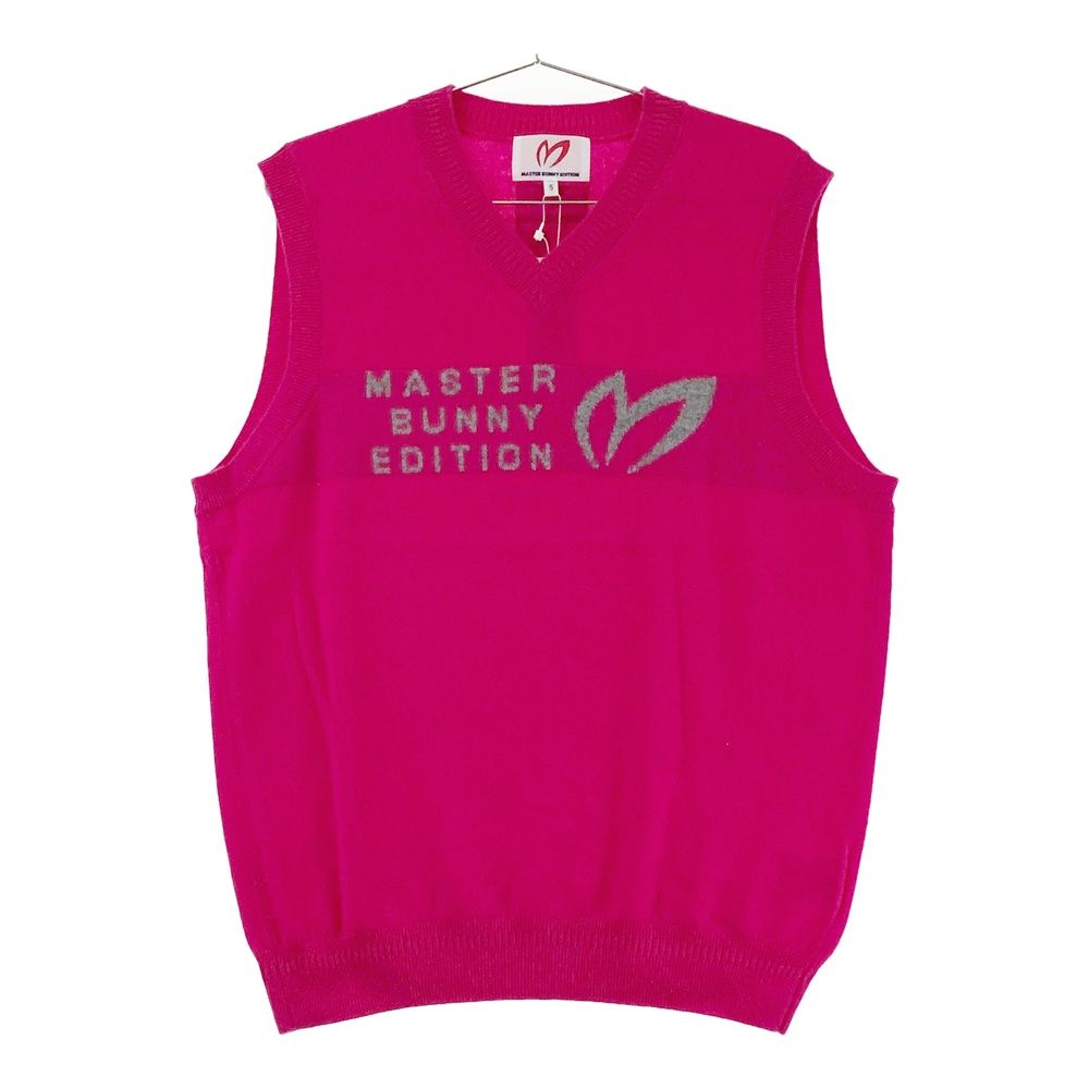 サイズ 5 MASTER BUNNY EDITION マスターバニーエディション モデル カシミヤ ニットベスト ピンク系 ゴルフウェア メンズ ストスト