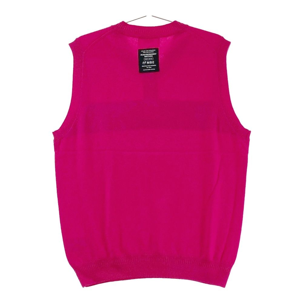 サイズ 5 MASTER BUNNY EDITION マスターバニーエディション 2025年モデル カシミヤ ニットベスト ピンク系 ゴルフウェア メンズ ストスト