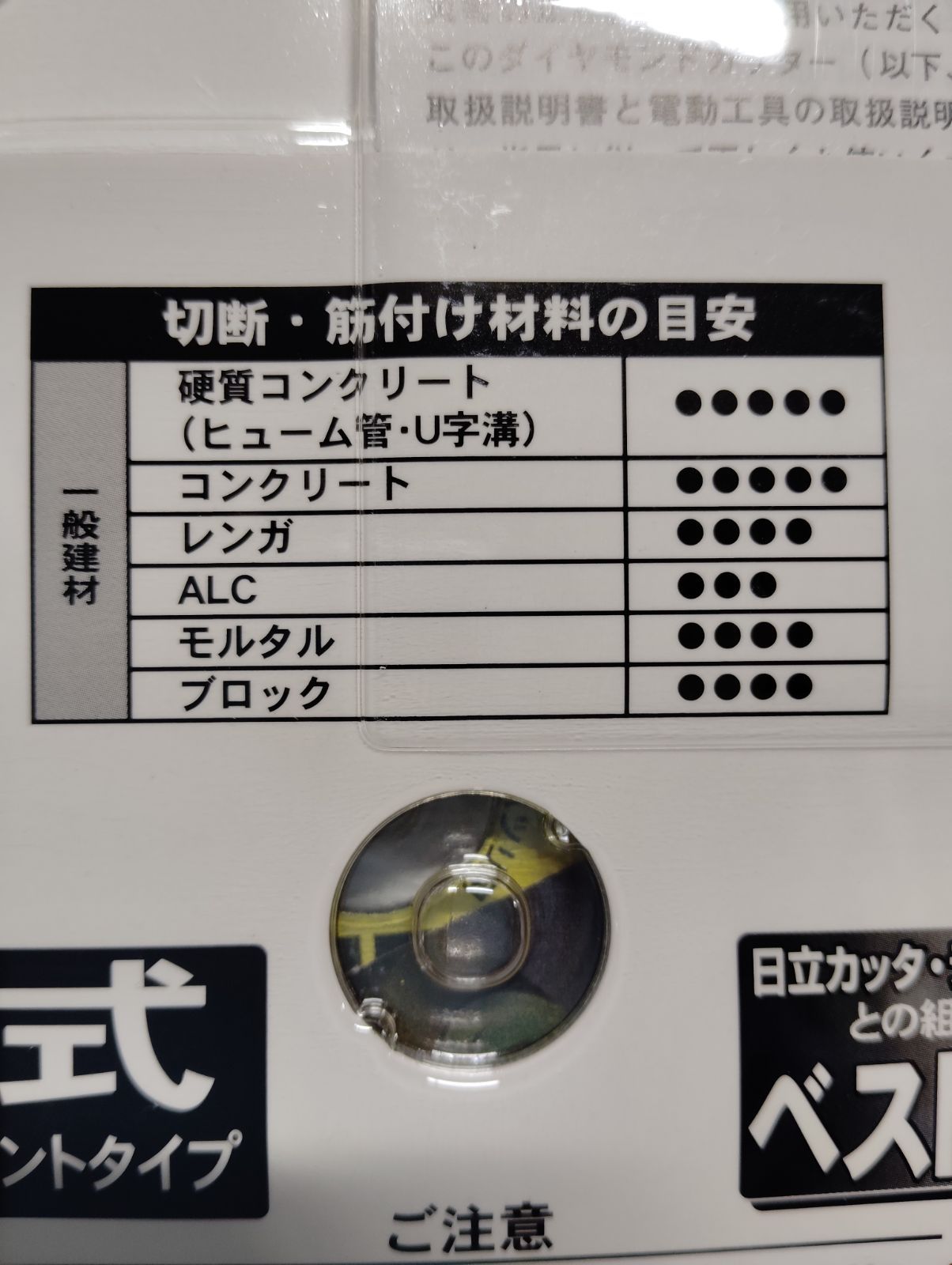 日立ダイヤモンドカッター105 mm ハツリ用 セット