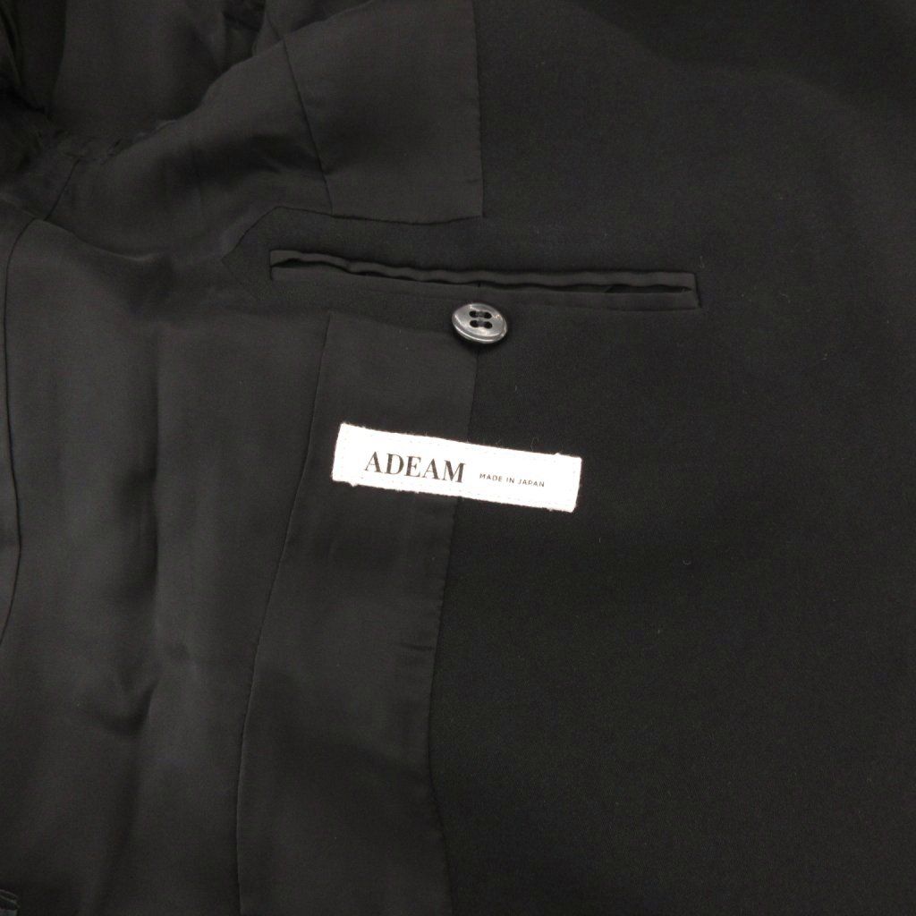 【中古】アディアム ADEAM ジャケット ベルトデザイン 総裏地 0 黒 ブラック 41819 /UO レディース アディアム ADEAM ジャケット ベルトデザイン 総裏地 0 黒 ブラック