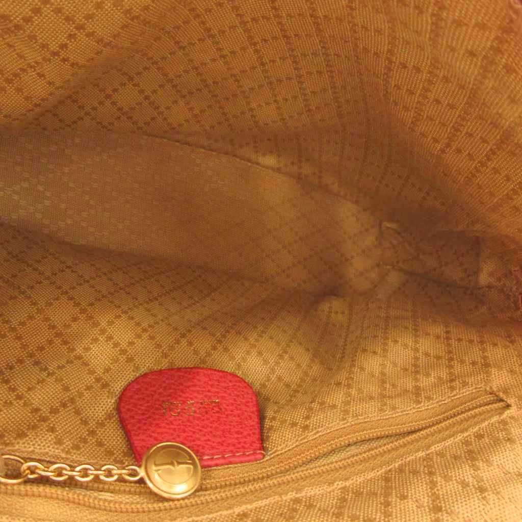 グッチ GUCCI バンブー ハンドバッグ スエード レッド /UO