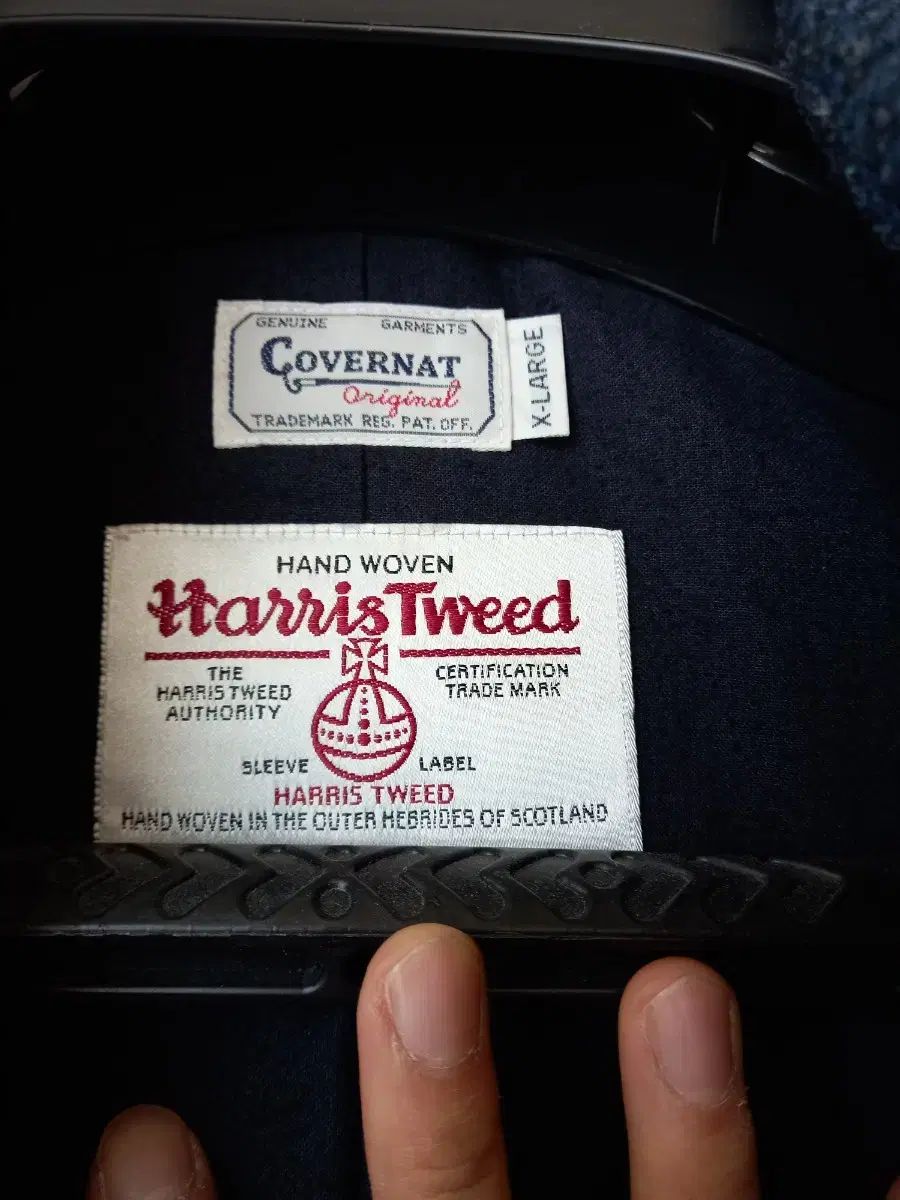 COVERNAT ハリーツイード バルマカーン コート L XL ネイビー