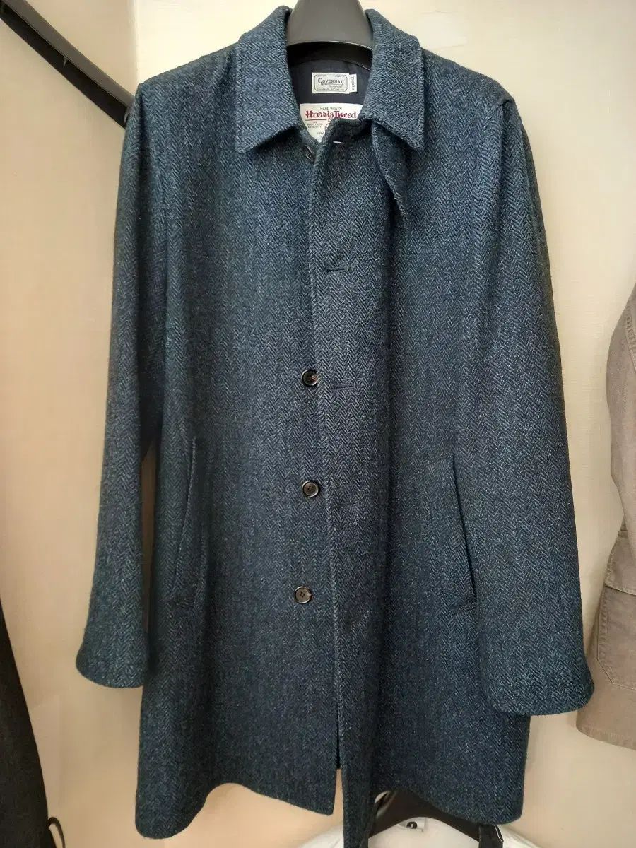 COVERNAT ハリーツイード バルマカーン コート L XL ネイビー
