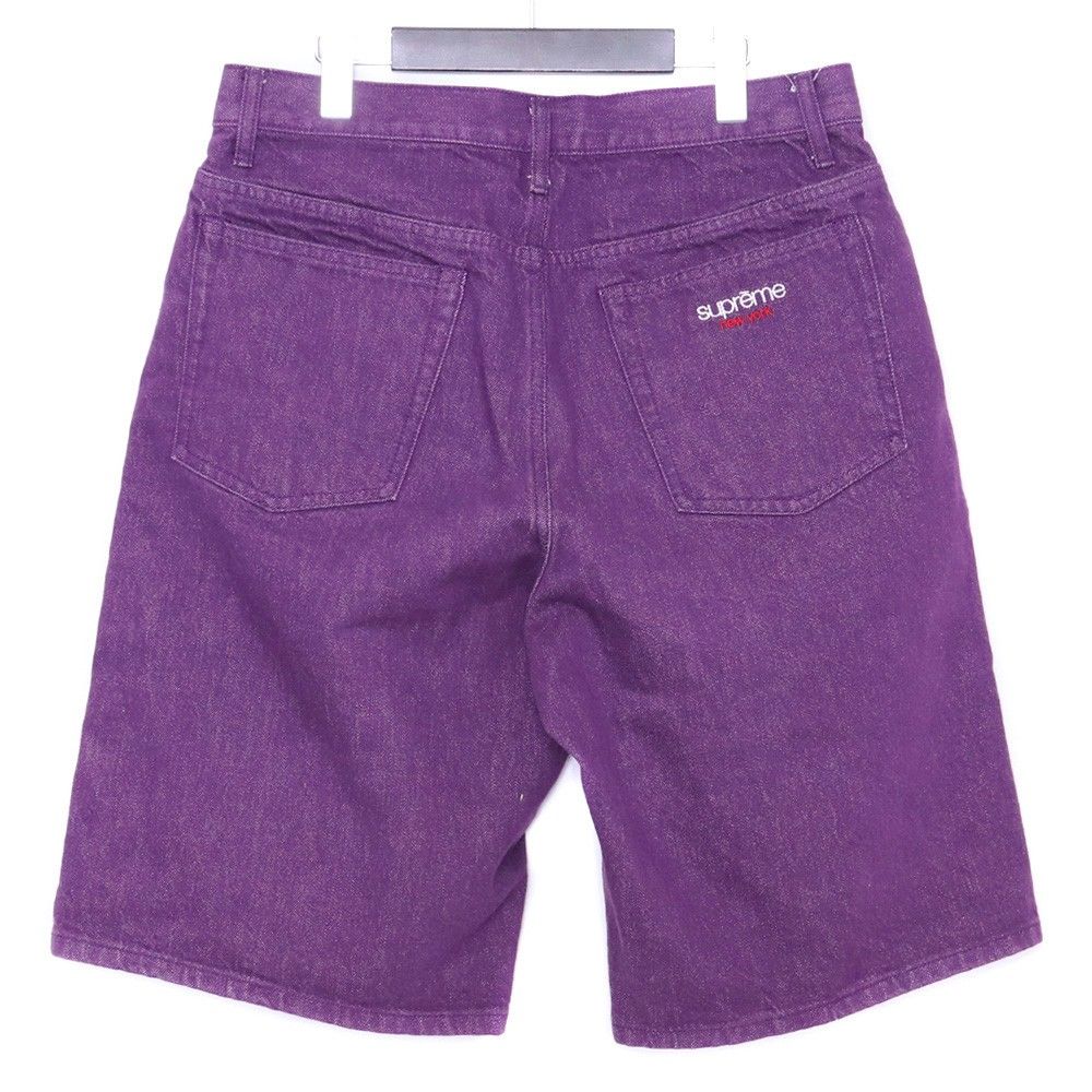 SUPREME Baggy Denim Short サイズ30 パープル