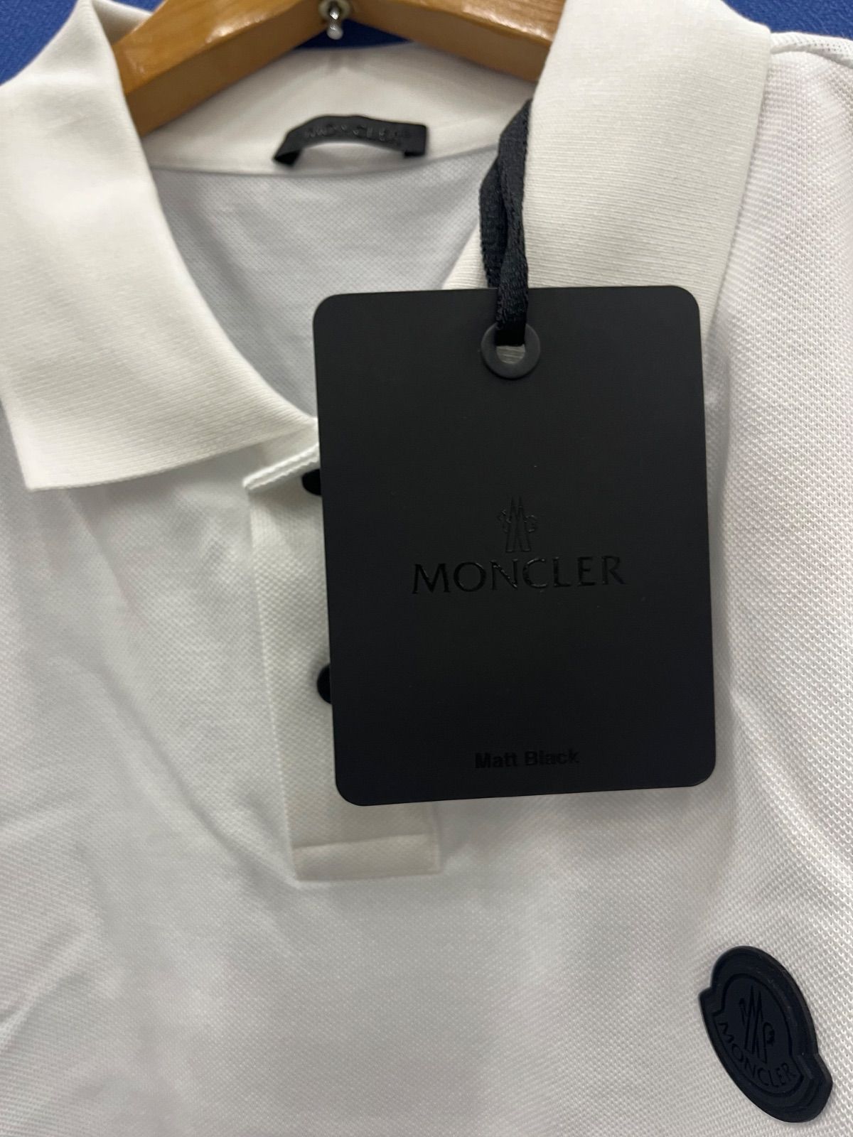 ▪️【新品】MONCLER モンクレール ポロシャツ マットブラックロゴ