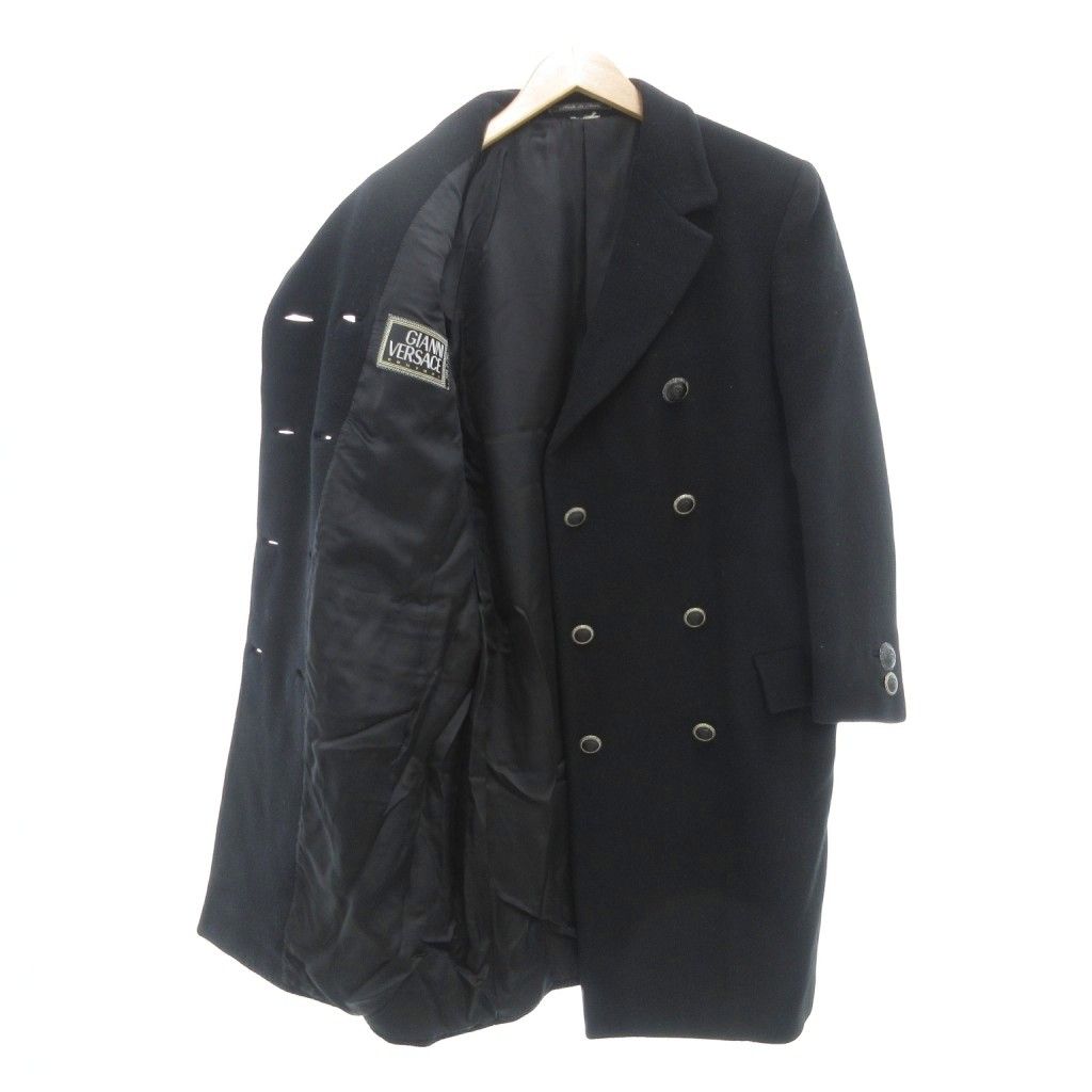激レア✨ジャンニ ヴェルサーチ メデューサ ボタン ベルト付き ツイード コート ジャンニヴェルサーチ ヴェルサーチェ GIANNI VERSACE ダブルブレスト