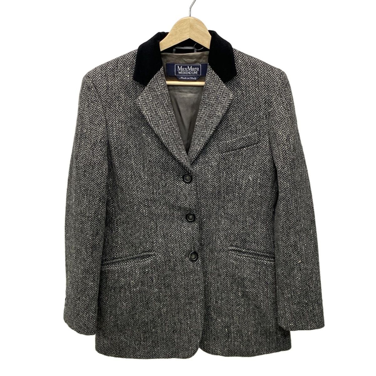 Max MaraWEEKEND(マックスマーラウィークエンド) ジャケット サイズ40 M レディース - 黒×白 長袖/秋/冬