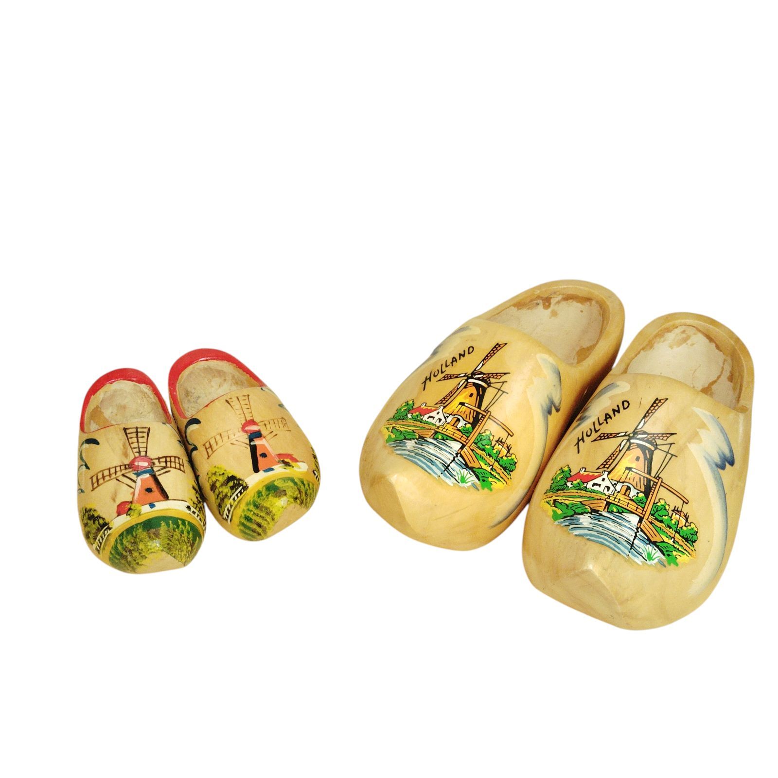 X12053 オランダ木靴 二足セット オランダ 民芸品 お土産品 材質木