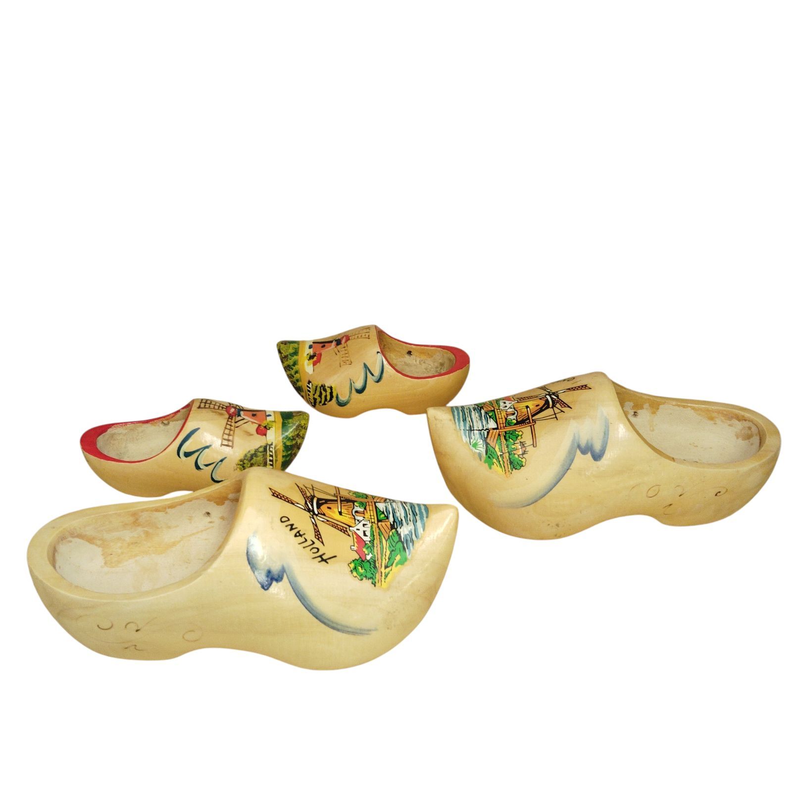 X12053 オランダ木靴 二足セット オランダ 民芸品 お土産品 材質木