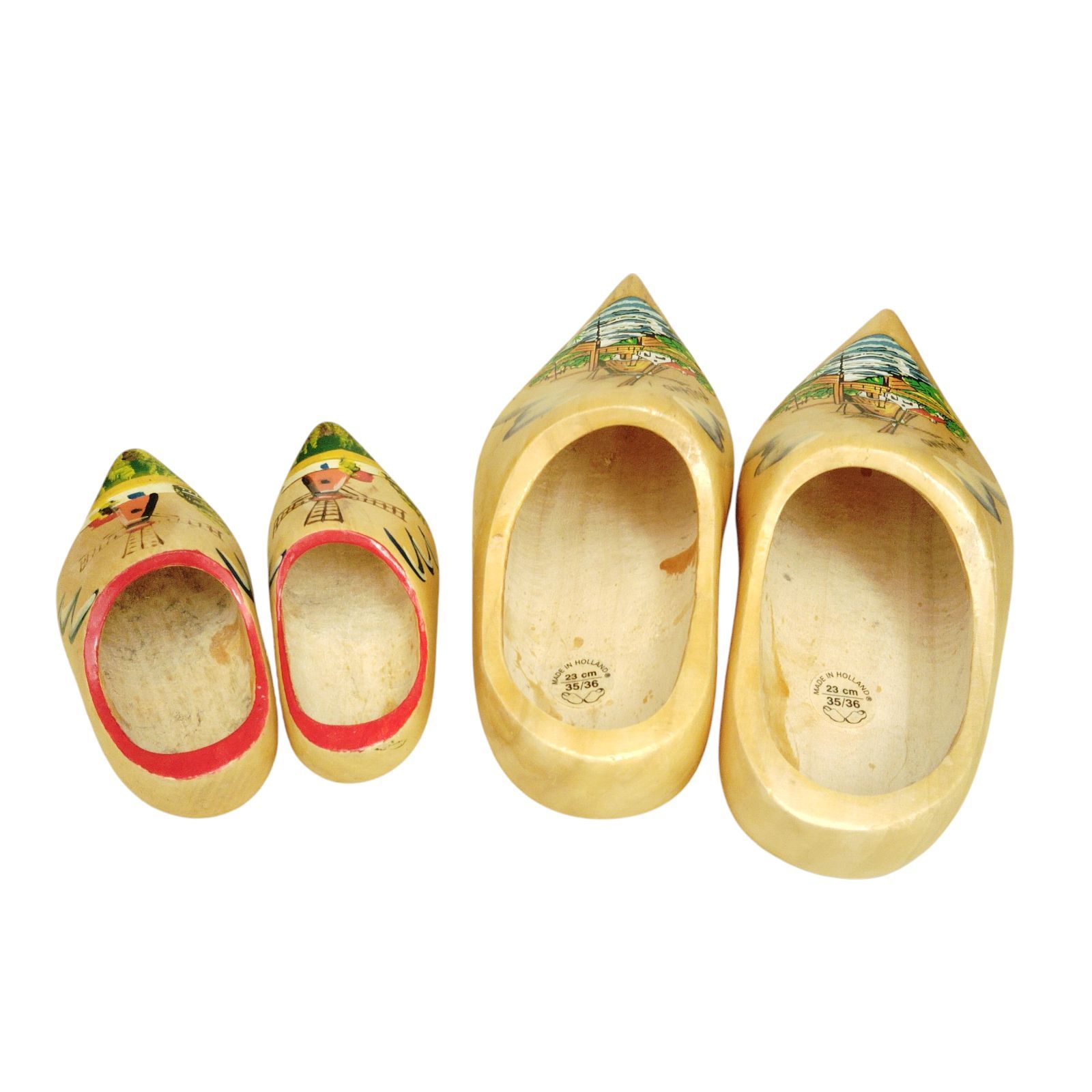 X12053 オランダ木靴 二足セット オランダ 民芸品 お土産品 材質木