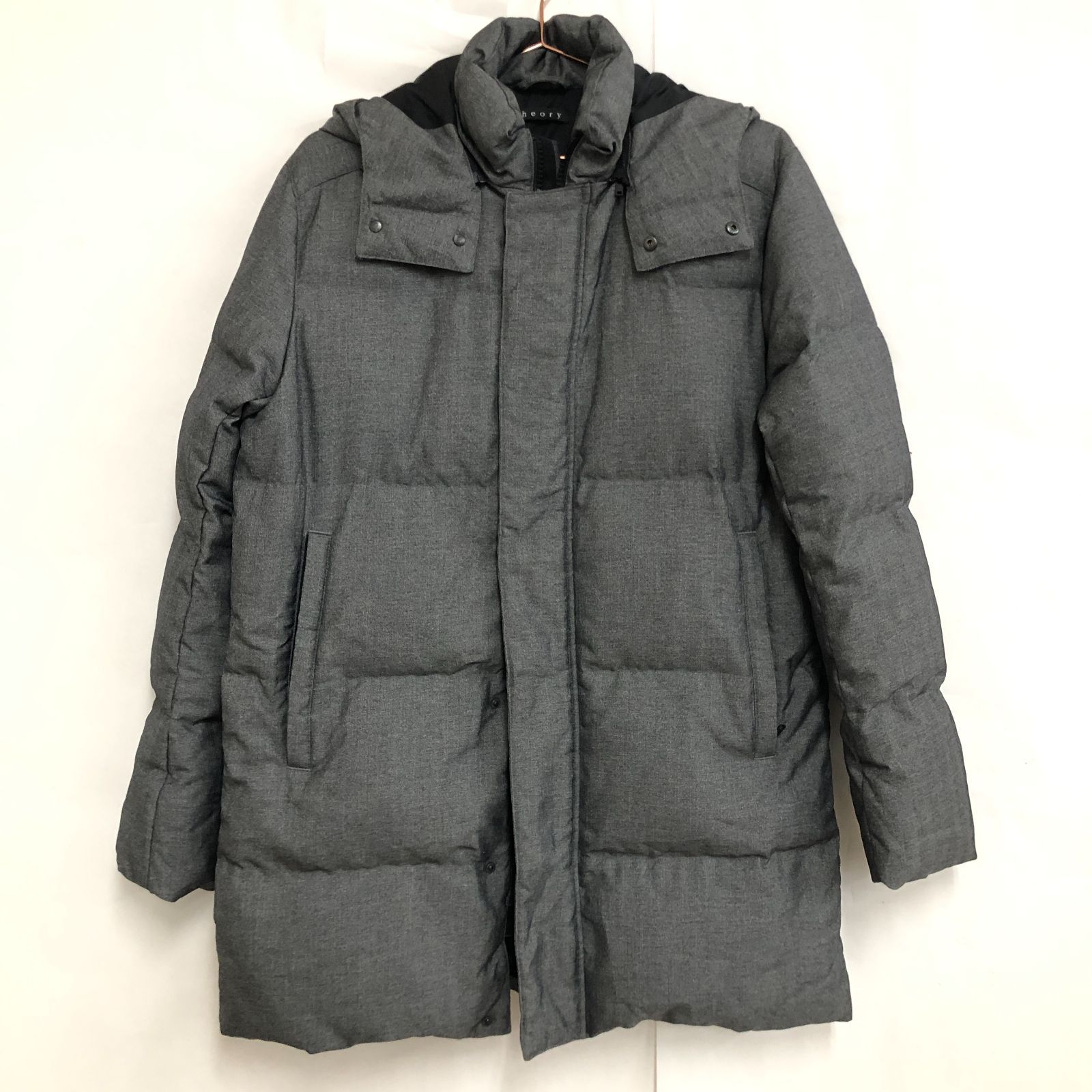 theory セオリー ダウンジャケット Mサイズ フード付き グレー