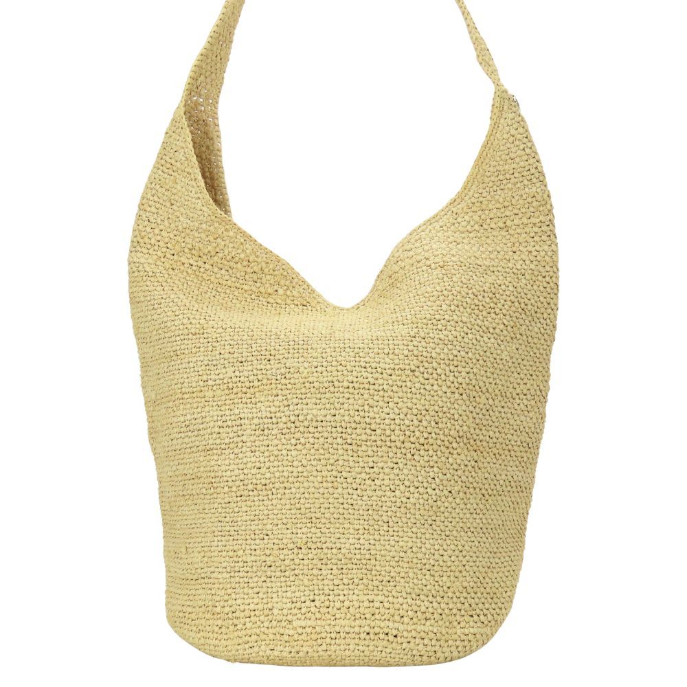 中古】 ヘレンカミンスキー ショルダーバッグ ラフィア レザー