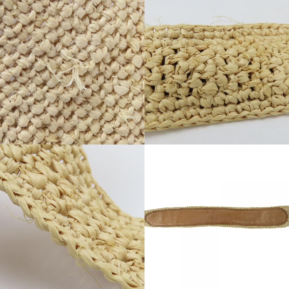 ヘレンカミンスキー ショルダーバッグ ラフィア レザー ベージュ