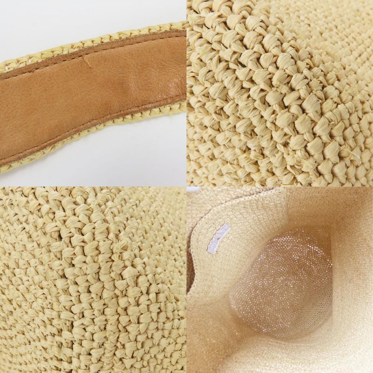 ヘレンカミンスキー ショルダーバッグ ラフィア レザー ベージュ