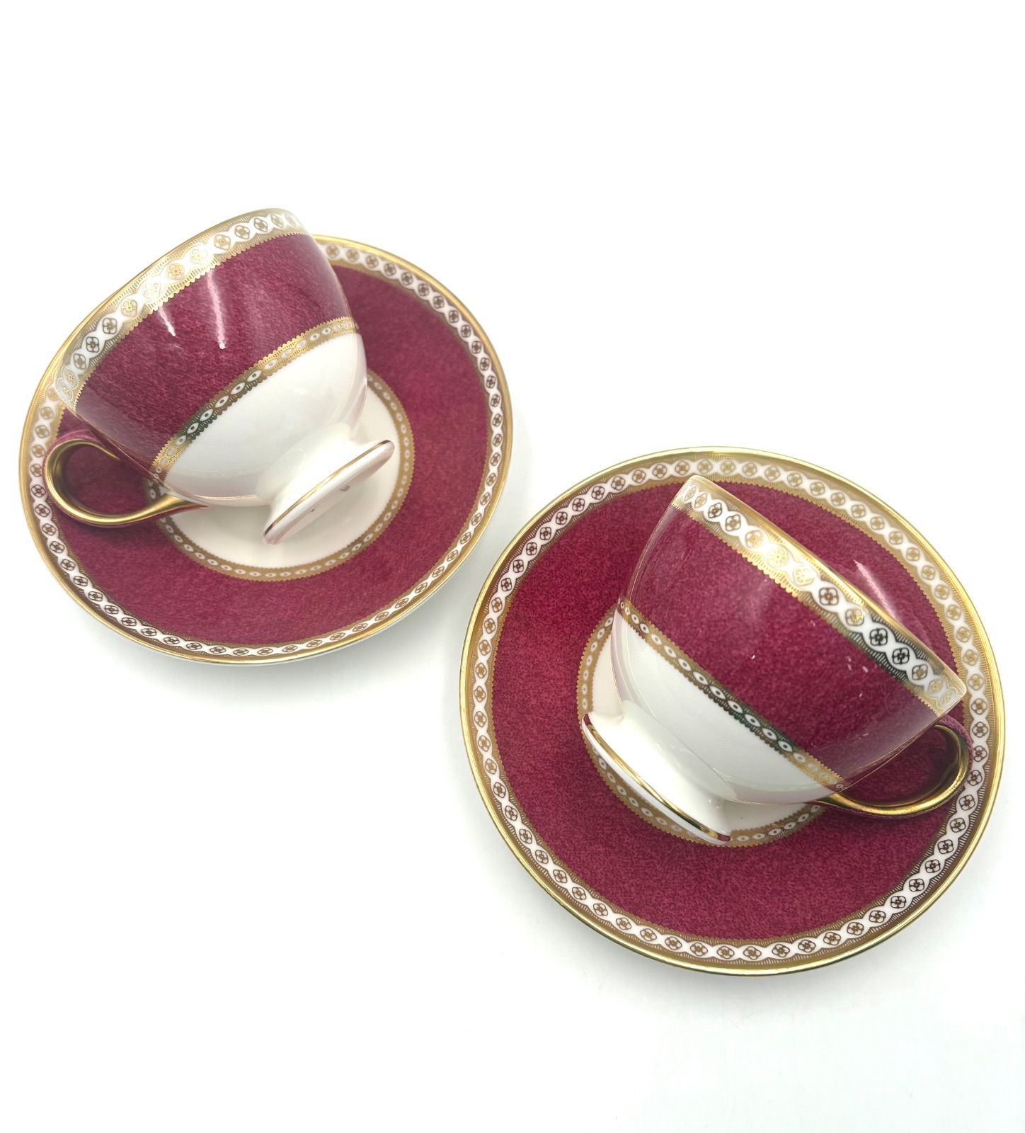 ウェッジウッド ユーランダー パウダールビー カップ ソーサー 2客セット