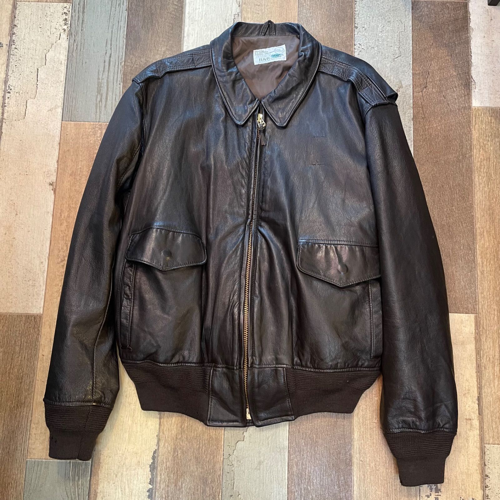 80 s R US Border Patrol A 2 レザージャケット