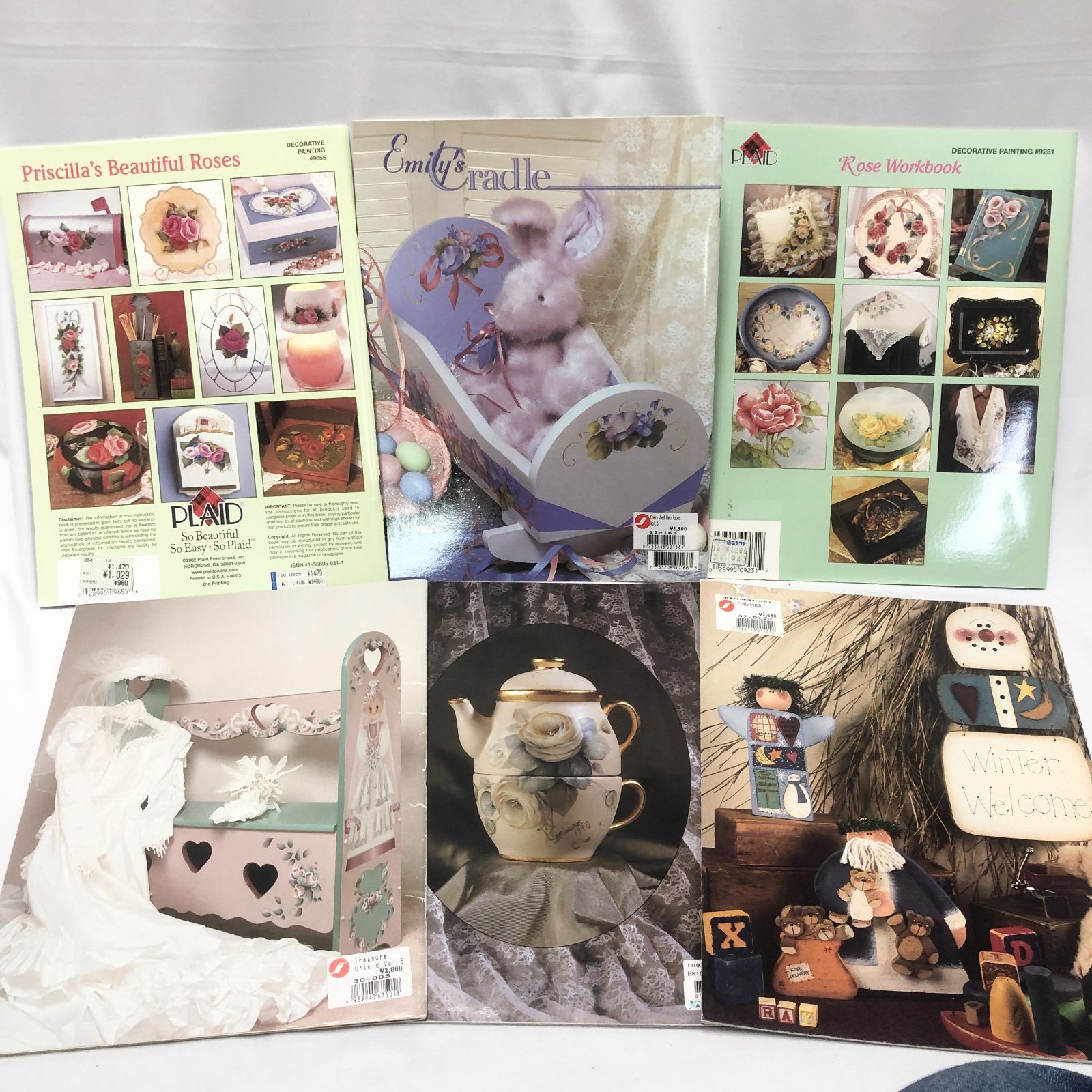 トールペイント洋書】まとめうり6冊セット／花・バラ・サンタクロース