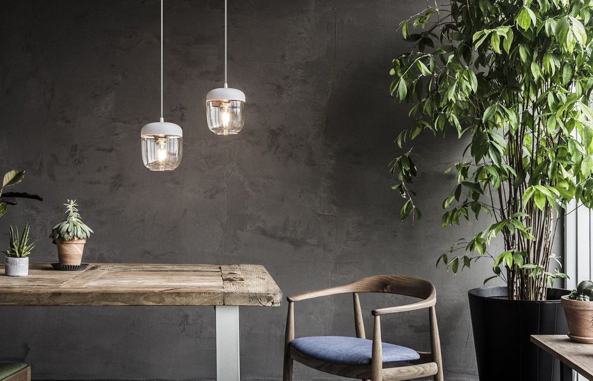 定価76 000円 UMAGE ウメイ Acorn エイコーン White Polished Steel ホワイト×スチール １灯ペンダントライト ２ヶセット