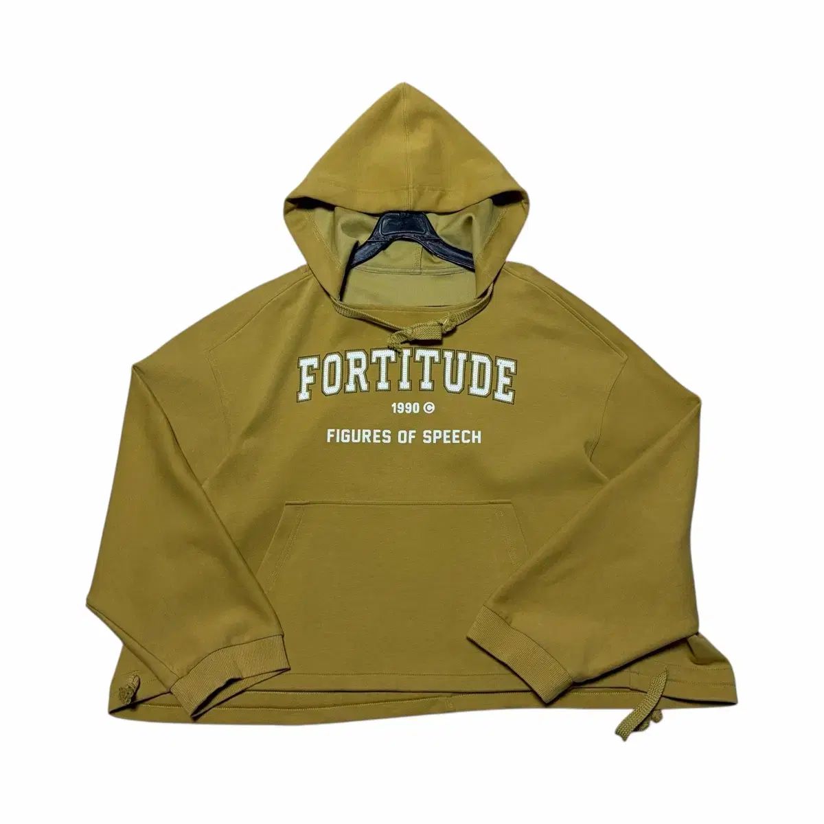 システム ビックロゴ プリンティング オーバーサイズ クロップド フーディー