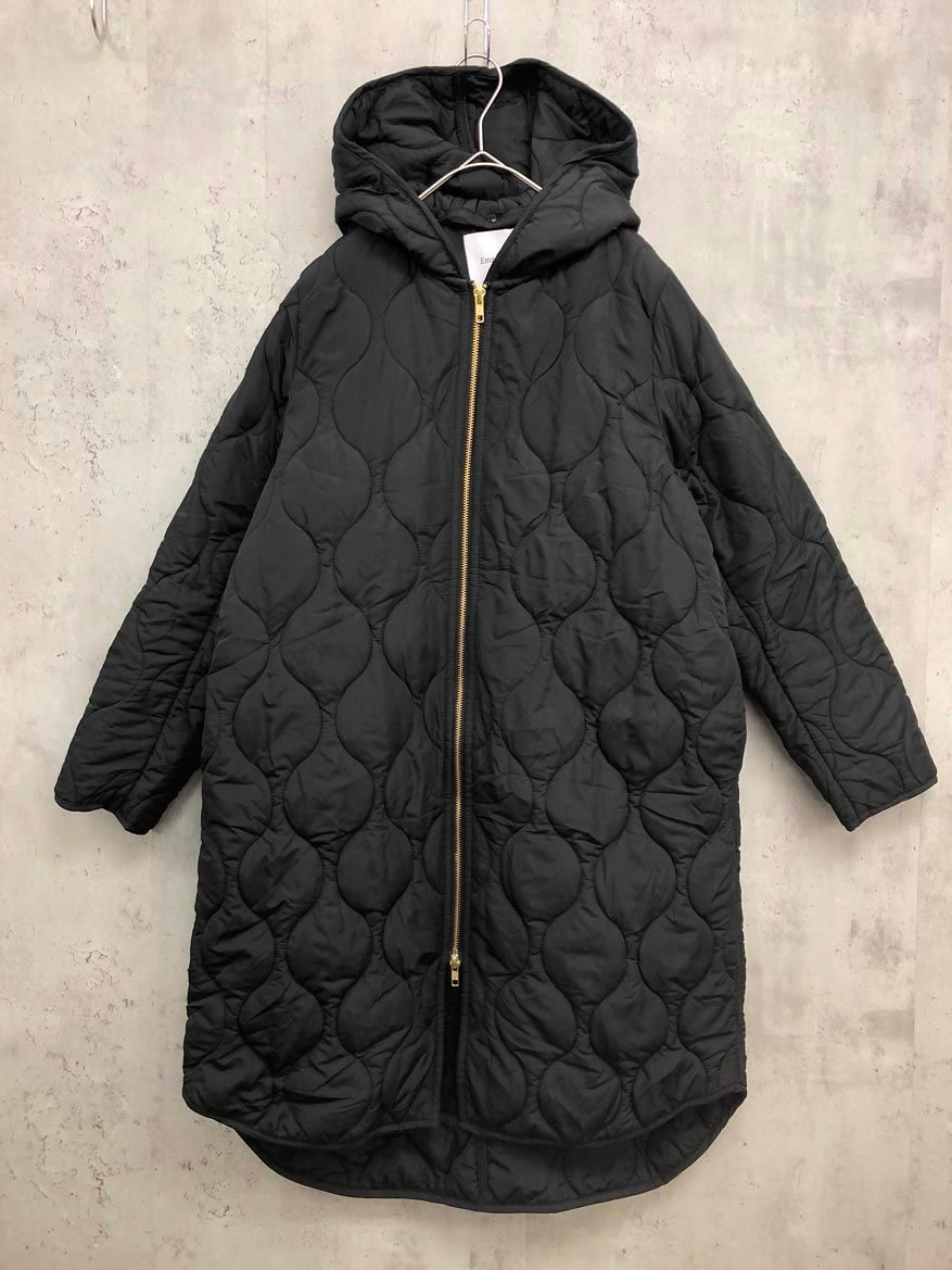 Emma Taylor エマテイラー EM202110058R4 美シルエット 3wayキルティング フード コート size36/黒 ◆■◎レディース