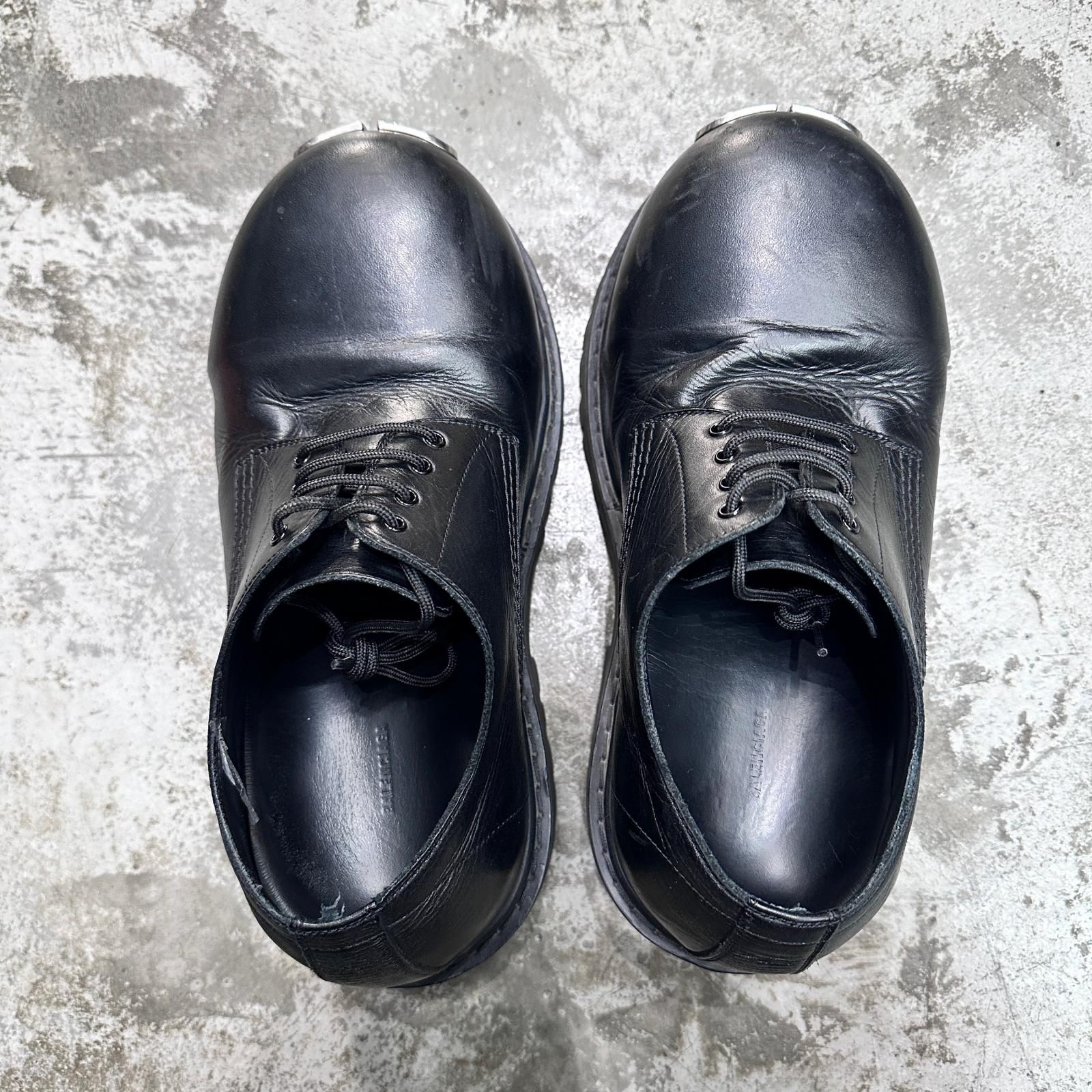 STOMPERダービーシューズ 革靴 ローファー バレンシアガ 807326 ブラック 42 27 5 cm 4156 M