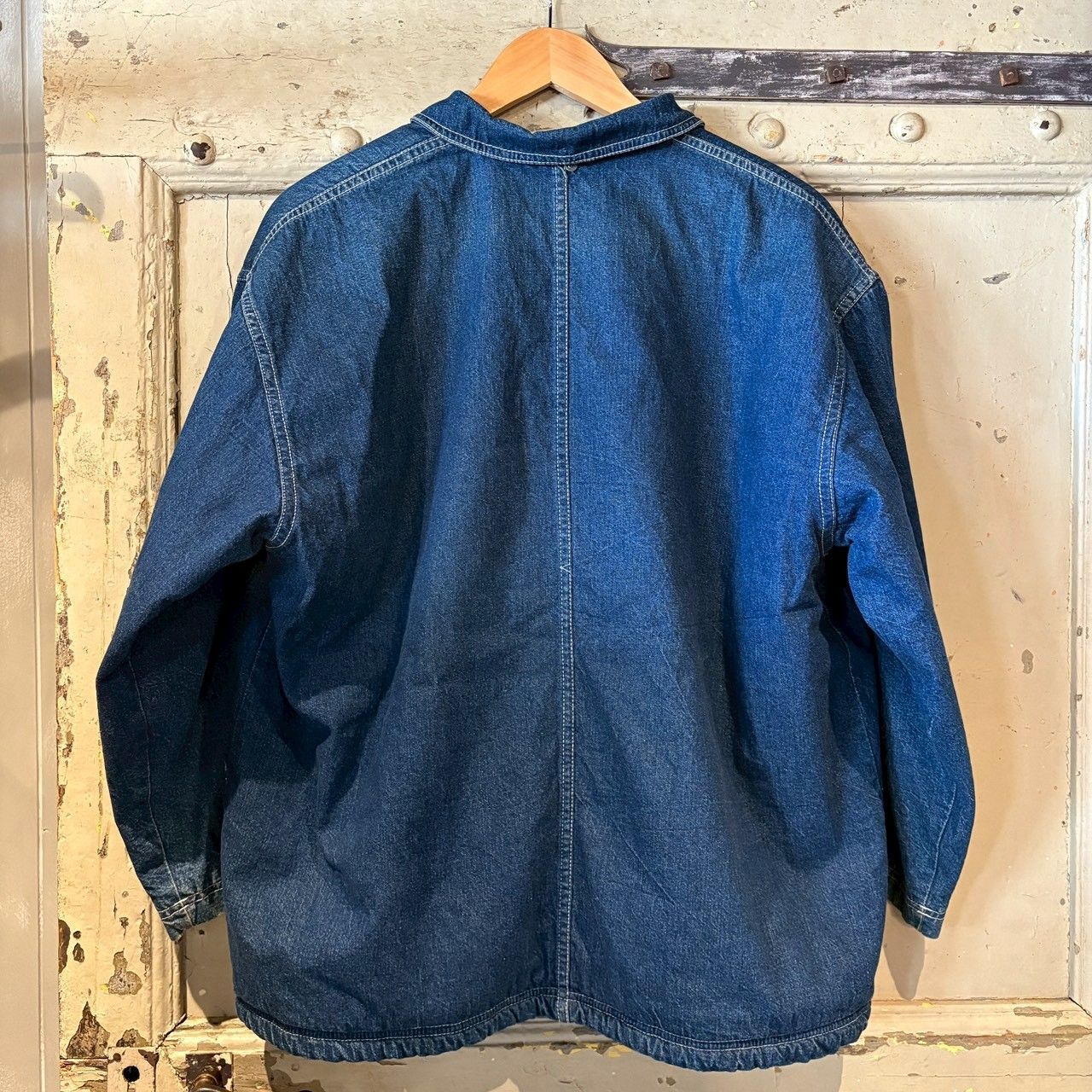 L.L.Bean デニム ダッフルコート ジャケット トグルボタン ショート丈 エルエルビーン 古着 Lサイズ