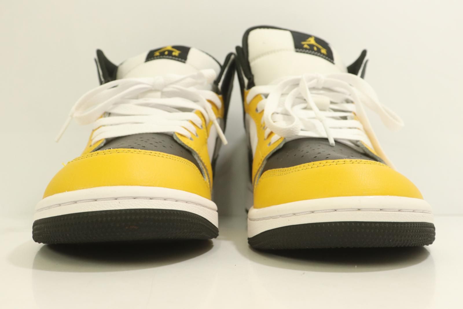 NIKE メンズスニーカー 27 5 cm AIR JORDAN 1 MID 黒 ブラック 白 ホワイト 黄 イエロー ロゴ