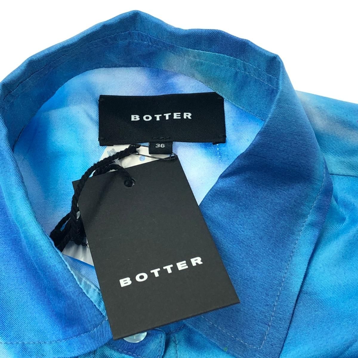 BOTTER ボッター シルクプリントシャツ サイズ:36 ブラウス/定価\132,000 SILK PRINT SHIRT  絹100％ ブルー レディース / 240001175824 BOTTER ボッター シルクプリントシャツ サイズ:36 ブラウス/定価
